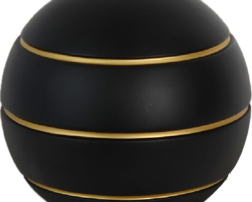 Urne Atlas Noire et Or