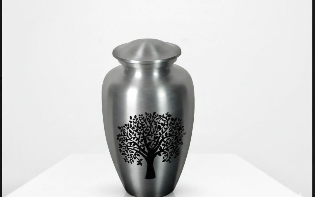 Urne Line Argent Arbre